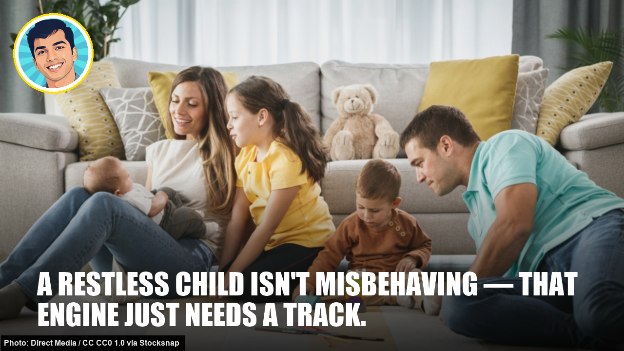 A restless child isn't misbehaving — that engine just needs a track. A restless child isn't misbehaving — that engine just needs a track.